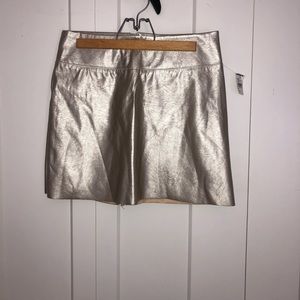 Gold mini skirt